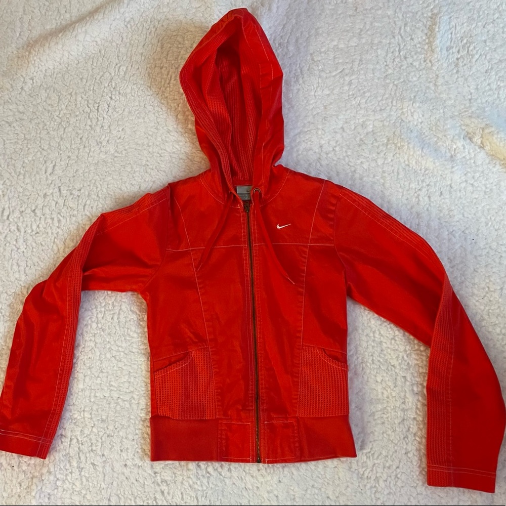 Vintage Nike Zip Up Hoodie — Size XS Bright Orange Nike Jacket